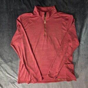 Noble Equestrian Women's redwood Quarter Zip Pullover Athletic Top XL